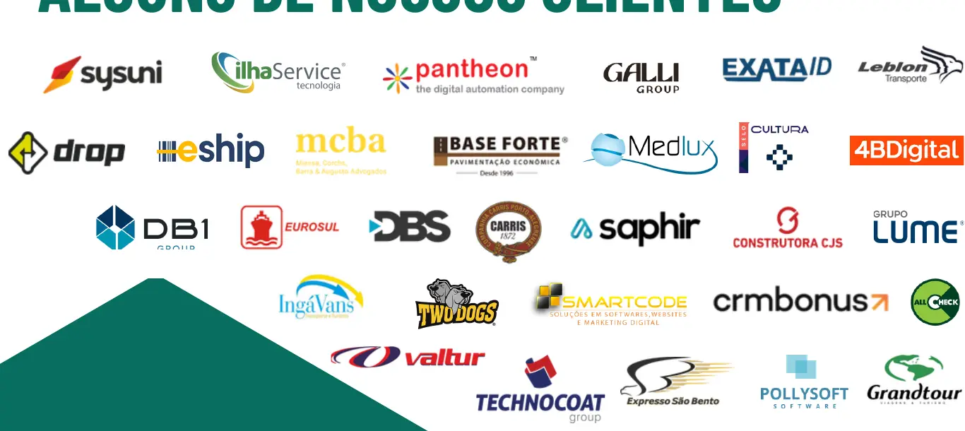 Logotipos de alguns clientes atendidos pela Consultores Outliers